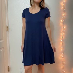 Ambiance: navy blue t-shirt dress
